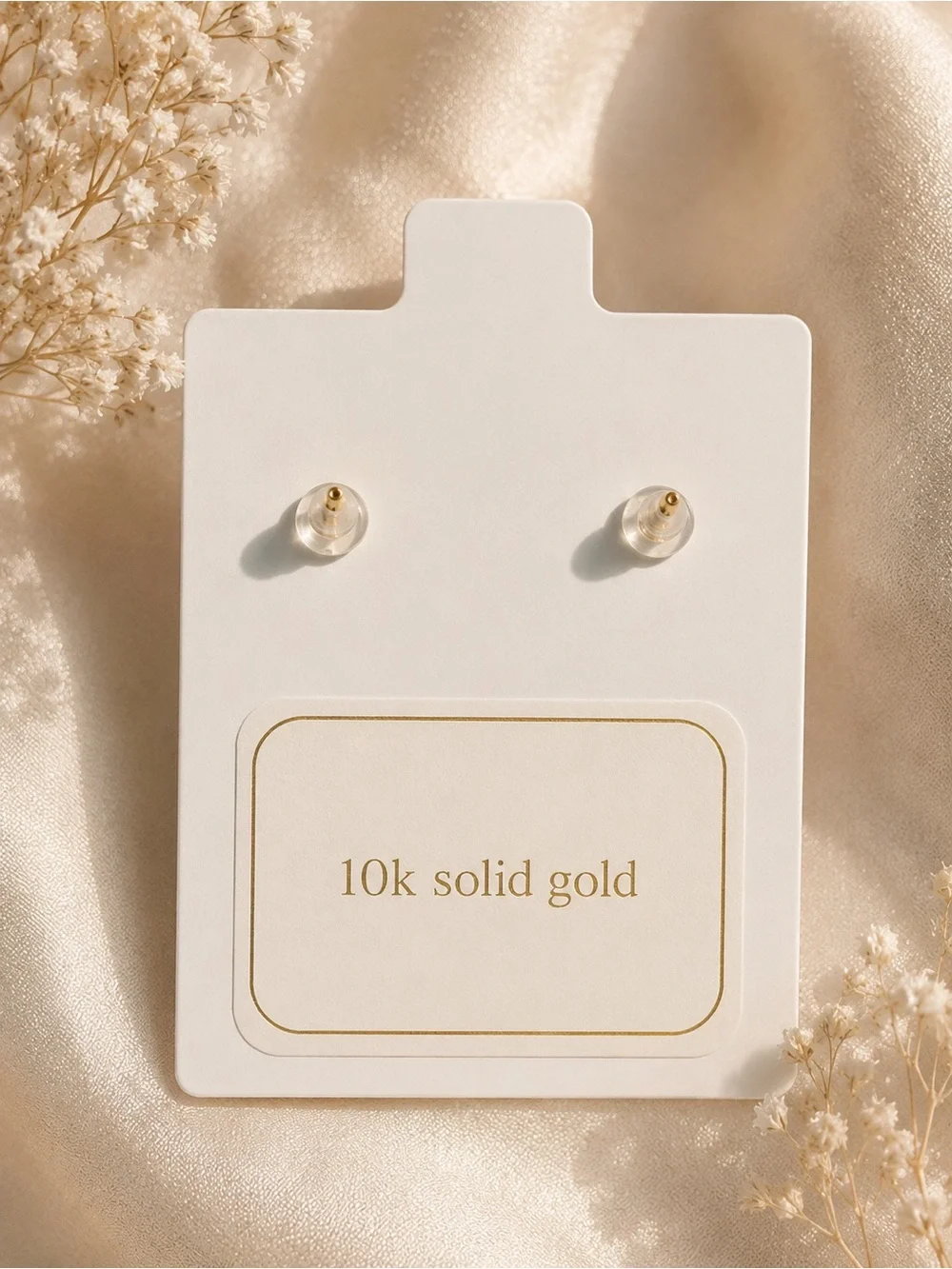 Black Pearl 10K Gold Stud Earrings - Classic Black Pearl